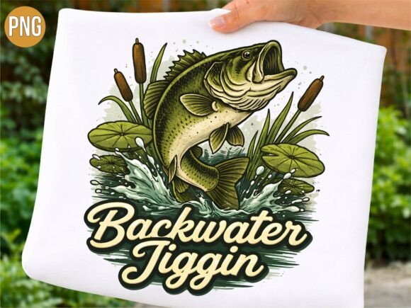 Backwater Jiggin Bass Fish Fishing PNG: A Digital Asset for Anglers and Creators