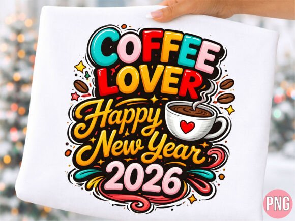 Coffee Lover Happy New Year 2026 PNG: A Festive Design Asset