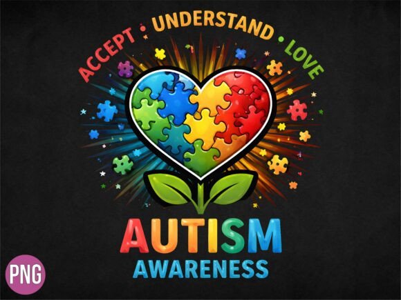 Creating Meaningful Designs with the Autism Awareness Heart Puzzle Plant PNG