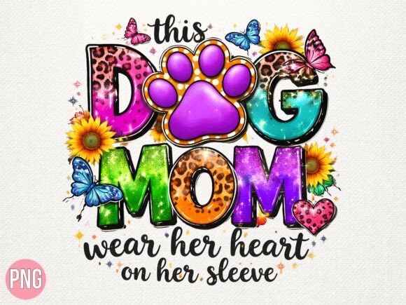 Designing with Heart: A Dog Lover Mom PNG