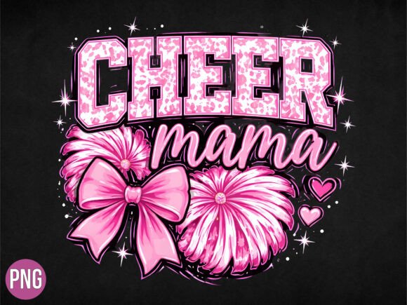 Elevate Your Game Day Style with the Pink Leopard Cheer Mom Coquette PNG