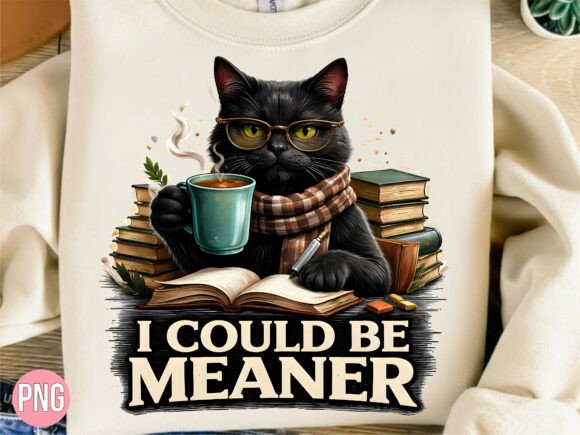Evaluating the Funny Cat Coffee Meaner Black Cat PNG for Digital Projects