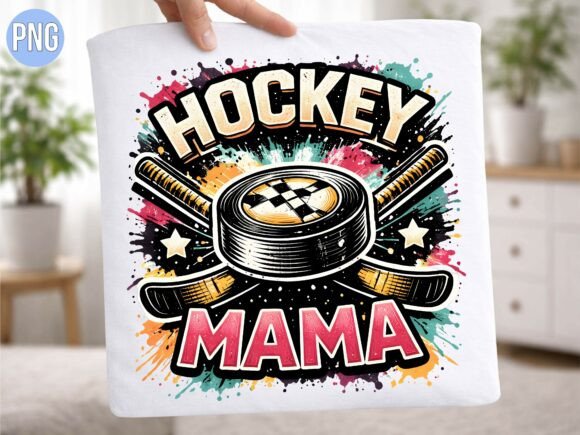 Hockey Mama Paint Splatter PNG