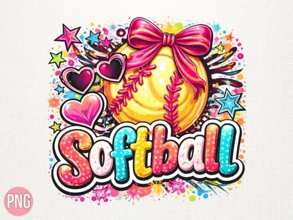 Maximizing Your Creative Projects with a Colorful Softball Bow Sports Game PNG