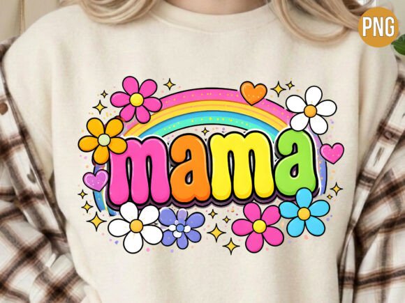 Retro Mama Rainbow Daisy PNG Guide