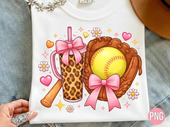 Softball Glove Bat and Leopard PNG: A High-Quality Digital Design for Creative Projects