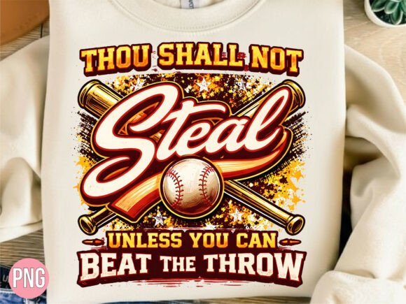 Thou Shall Not Steal Baseball Bat PNG