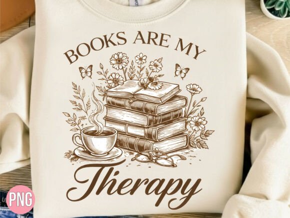 Why the Books Are My Therapy Floral Art PNG Is a Must-Have for Modern Creators
