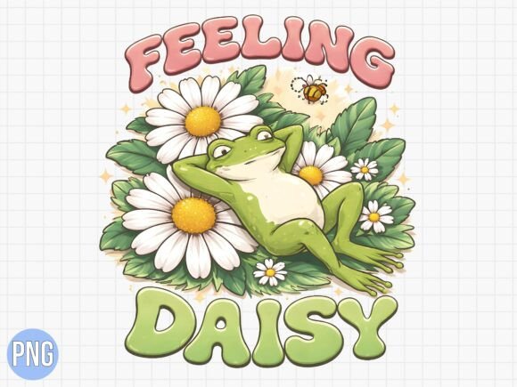 Why the Feeling Daisy Frog Sleeping Flower PNG Is a Versatile Asset for Creators